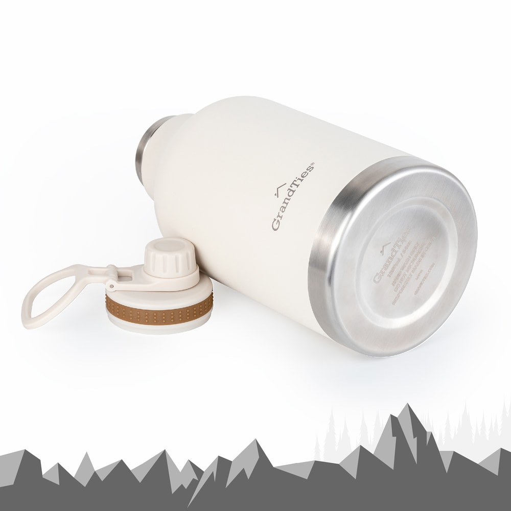 【GrandTies】雙蓋寬口1890ml雙蓋真空不鏽鋼保溫瓶/保溫杯(野餐/運動/保冷/保溫)