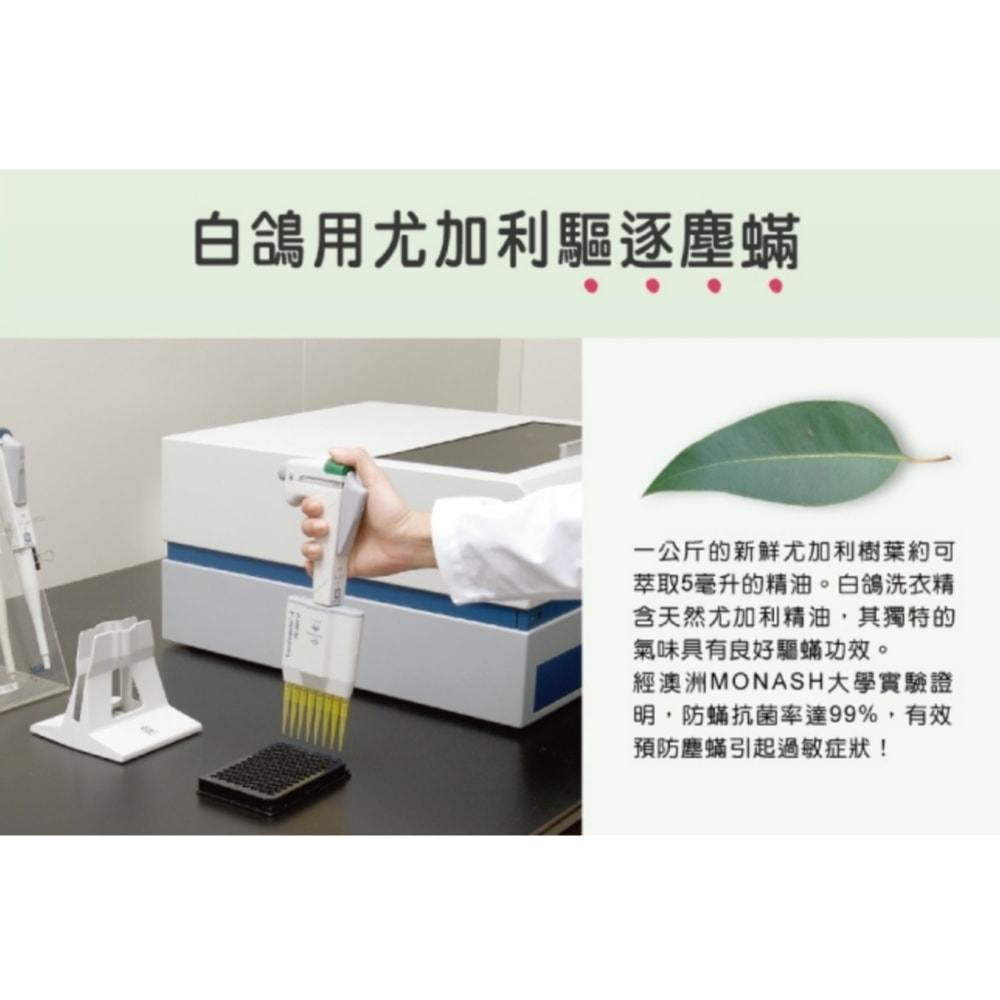 【白鴿】天然洗衣精補充包2000mlx6包