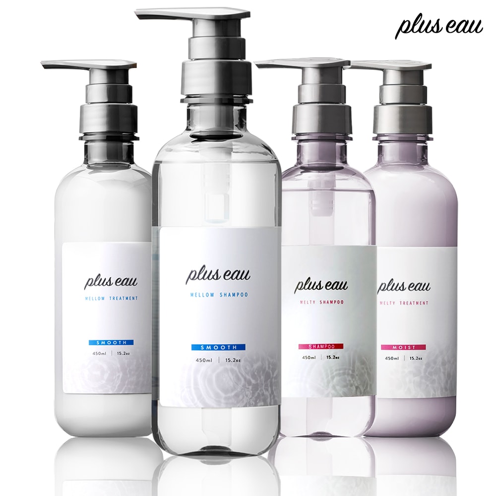 【plus eau】水解蠶絲柔順/豐盈 洗髮精潤髮乳450ml(沙龍級/無矽靈/控油/柔順蓬鬆/適合毛躁髮質)