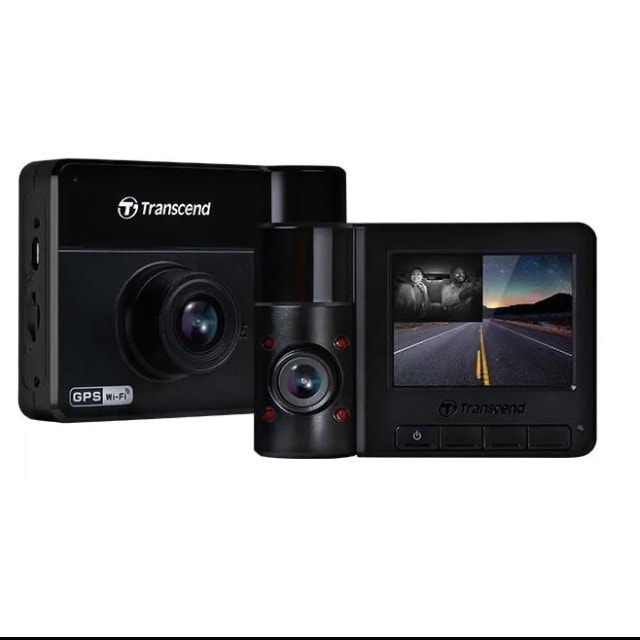 【Transcend 創見】DrivePro 550 旗艦型Sony高感光+WiFi+GPS 雙鏡頭行車記錄器(台灣公司貨保固兩年)