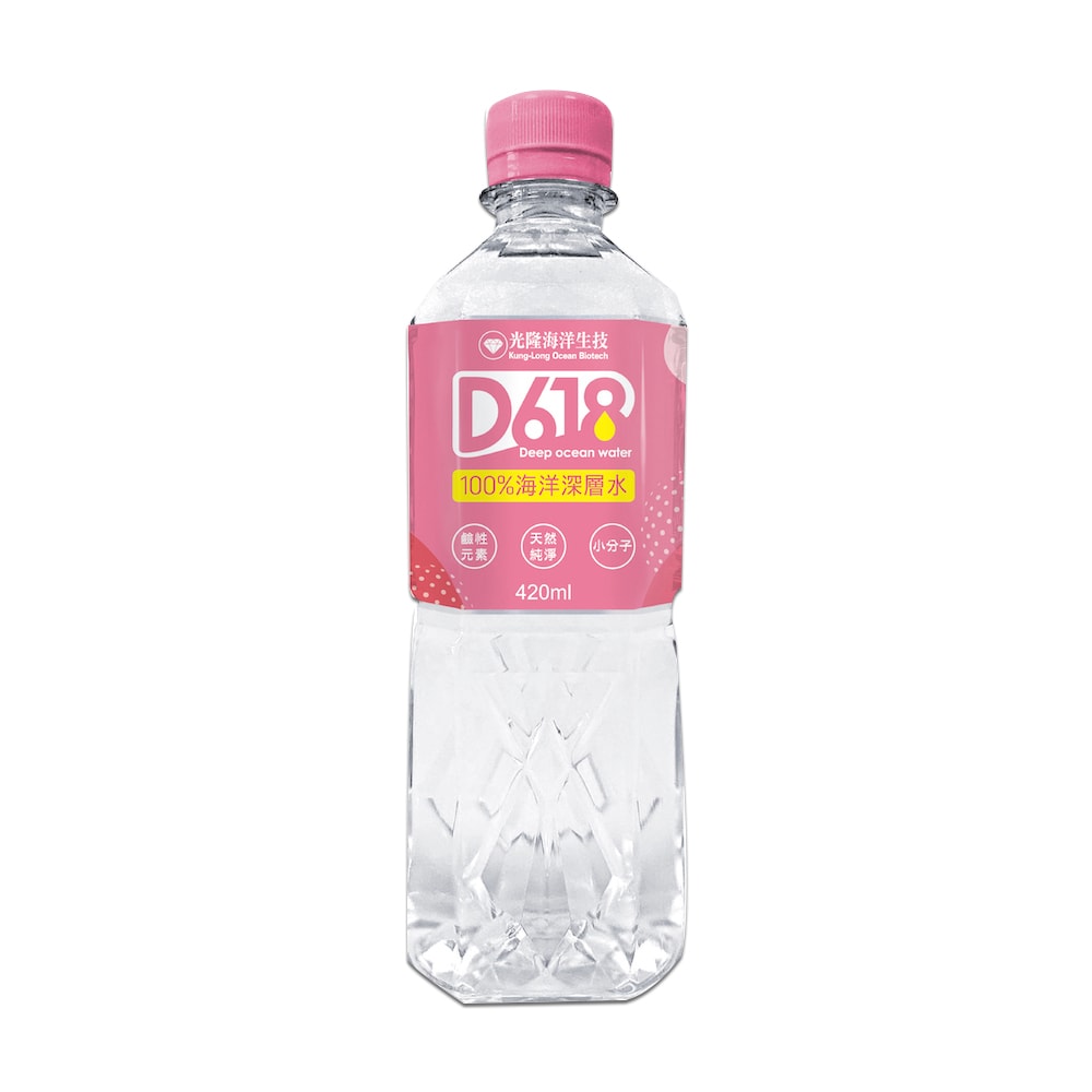 【D618】100%海洋深層水420ml(24瓶/箱)