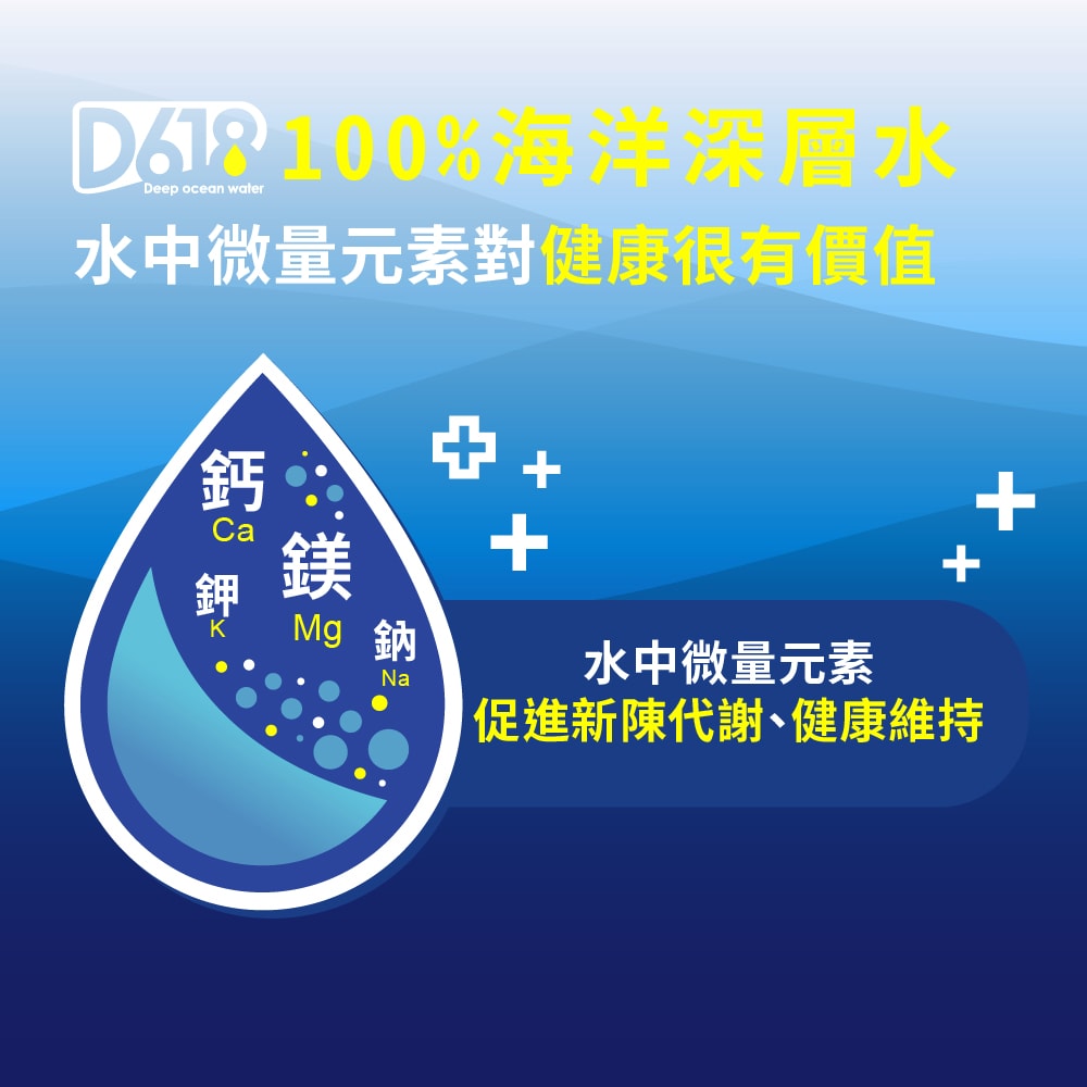 【D618】100%海洋深層水850ml(20瓶/箱)