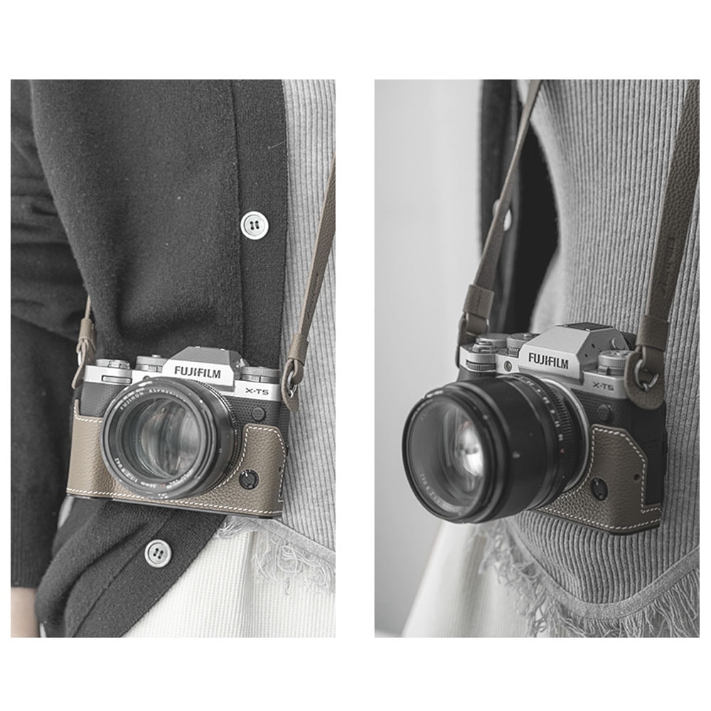 【AERFEIS 阿爾飛斯】for FUJI XT5 真皮保護套組(公司貨)A1718