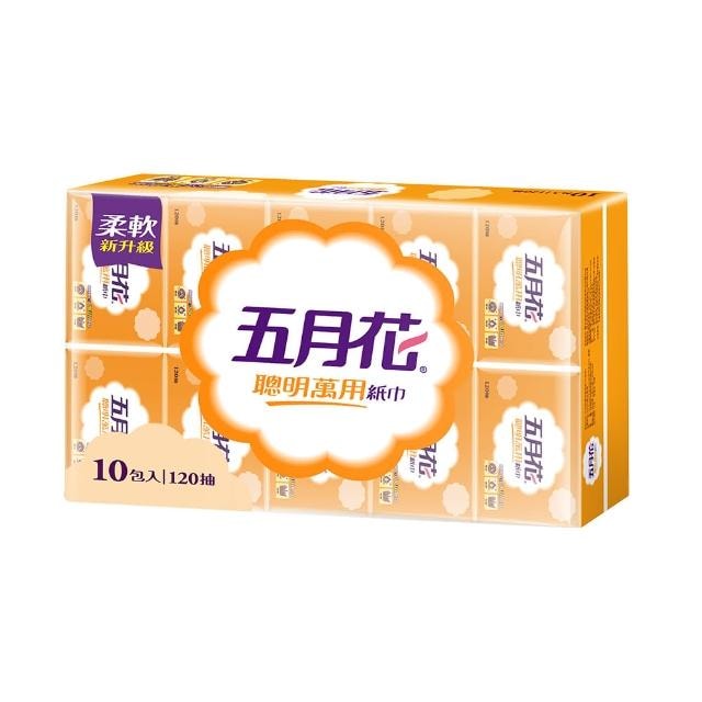 【五月花】聰明萬用紙巾(120抽*10包*6袋)