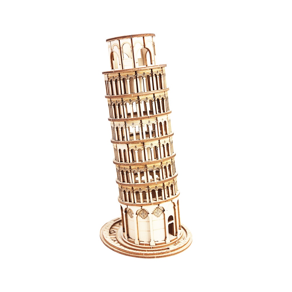 【Robotime】比薩斜塔-3D木質益智模型TG304(公司貨)