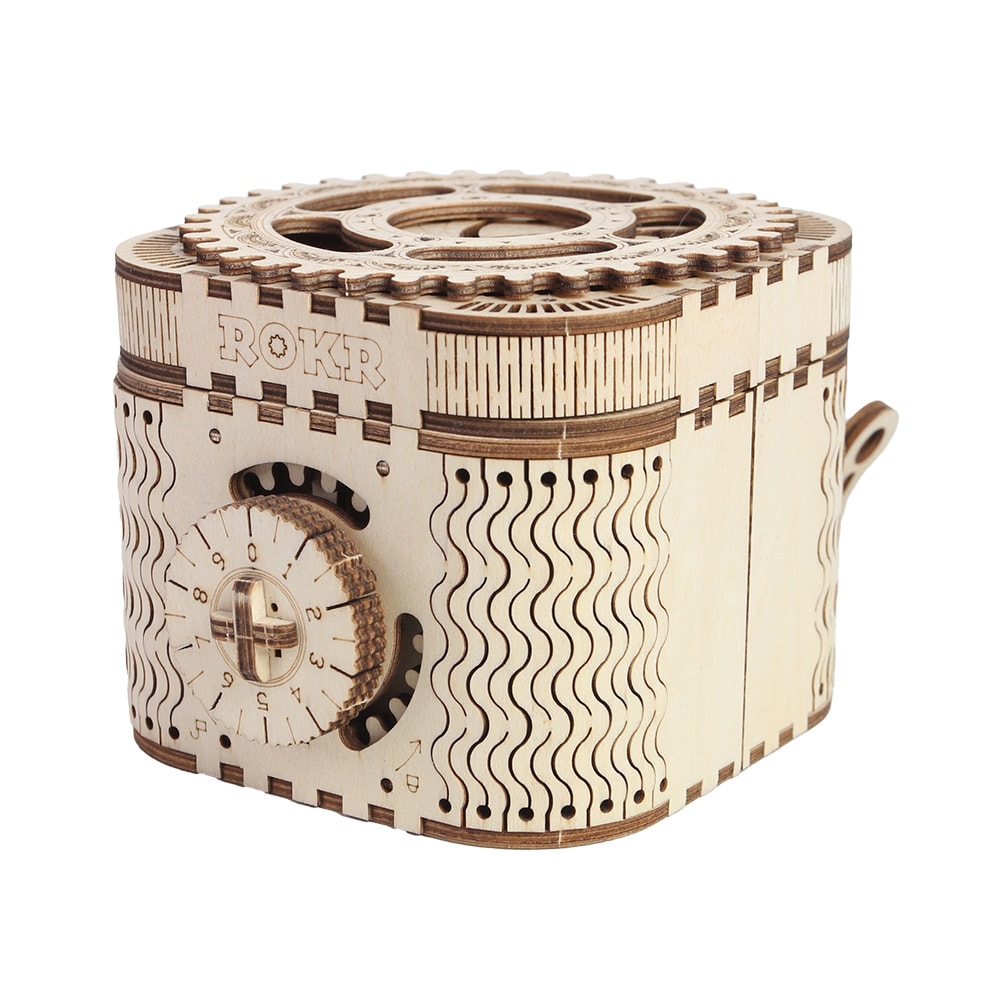 【Robotime】密碼百寶盒-3D木質益智模型LK502(公司貨)