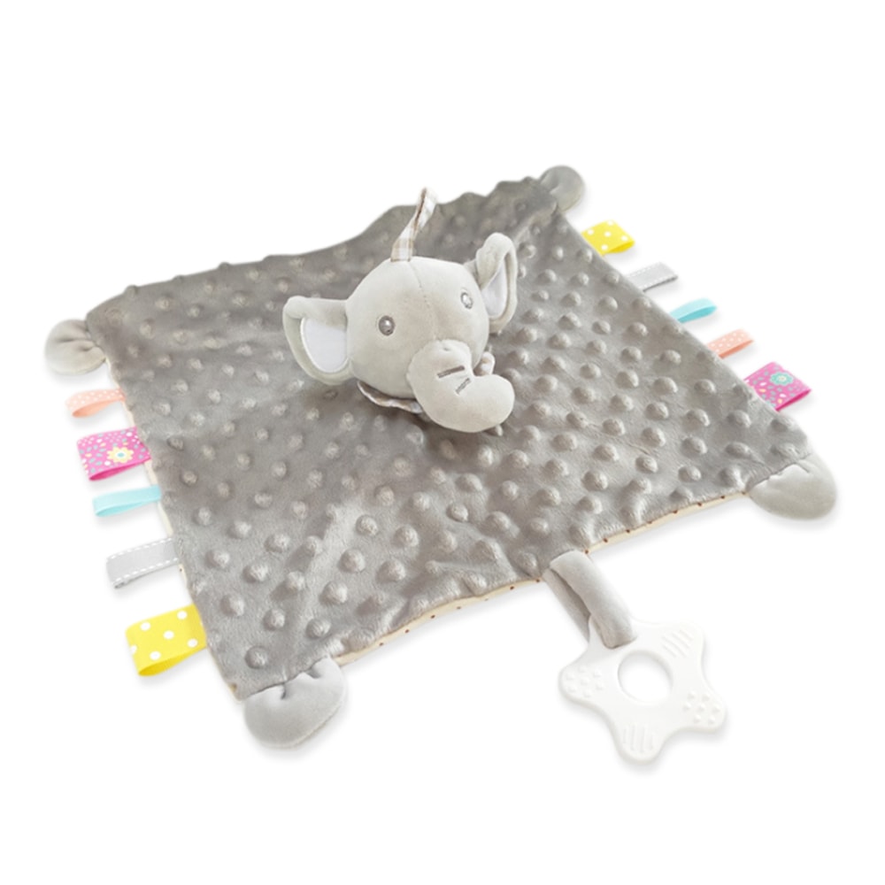 【Ocean Baby】可愛動物捏捏安撫巾(寶寶玩具/安撫/抓握練習/觸感刺激/學習/玩具/新生兒/彌月禮)