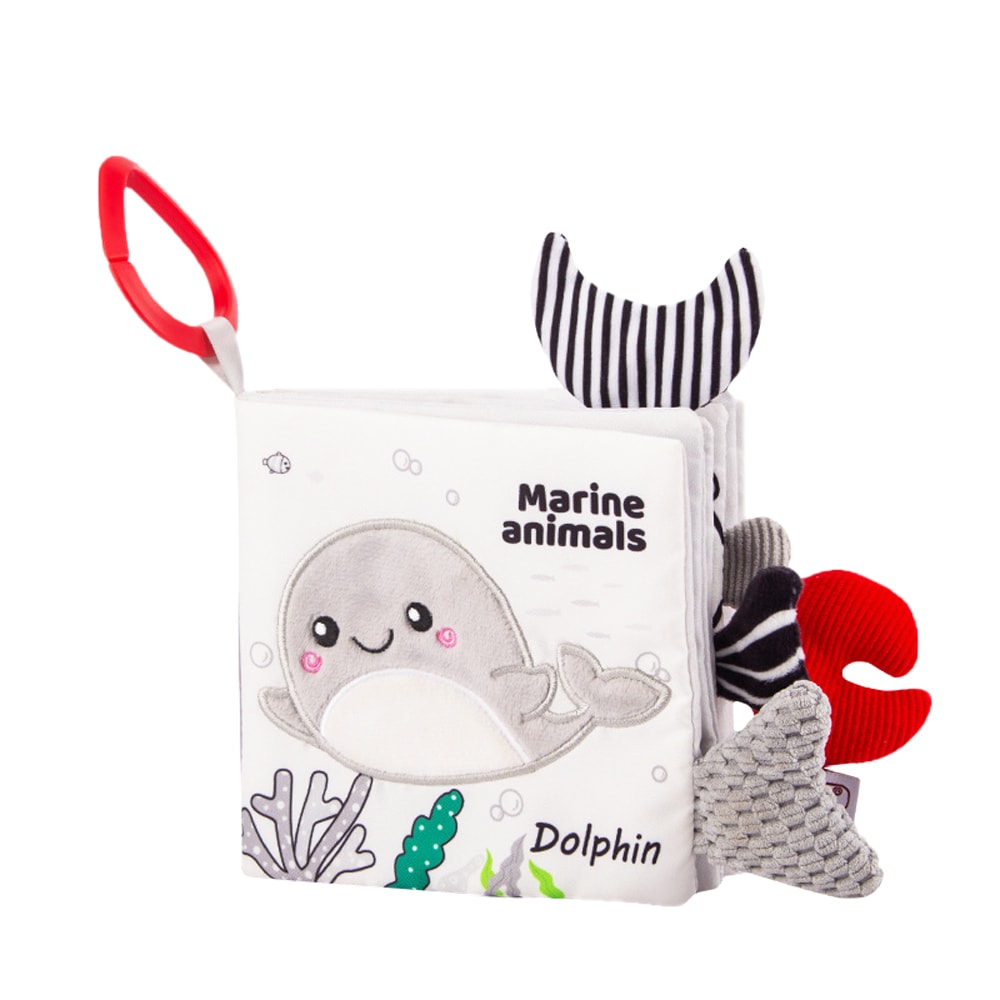 【Ocean Baby】黑白布書(嬰幼兒布書/布書/寶寶/互動/學習/遊戲書/寶寶互動學習/啟蒙教材)