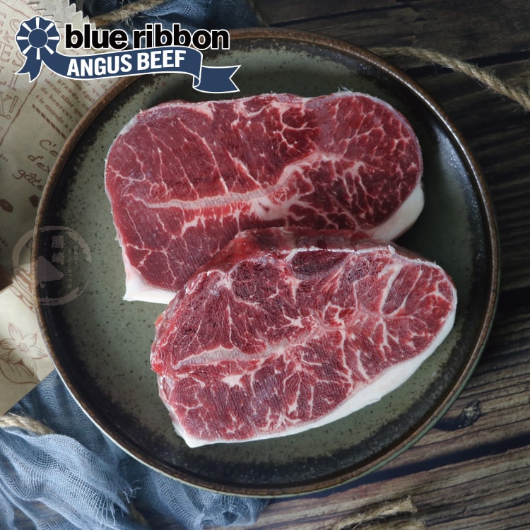 【勝崎生鮮】(春賞限定)美國PRIME藍絲帶霜降牛排6片組(120公克/1片)-加送1片共7片