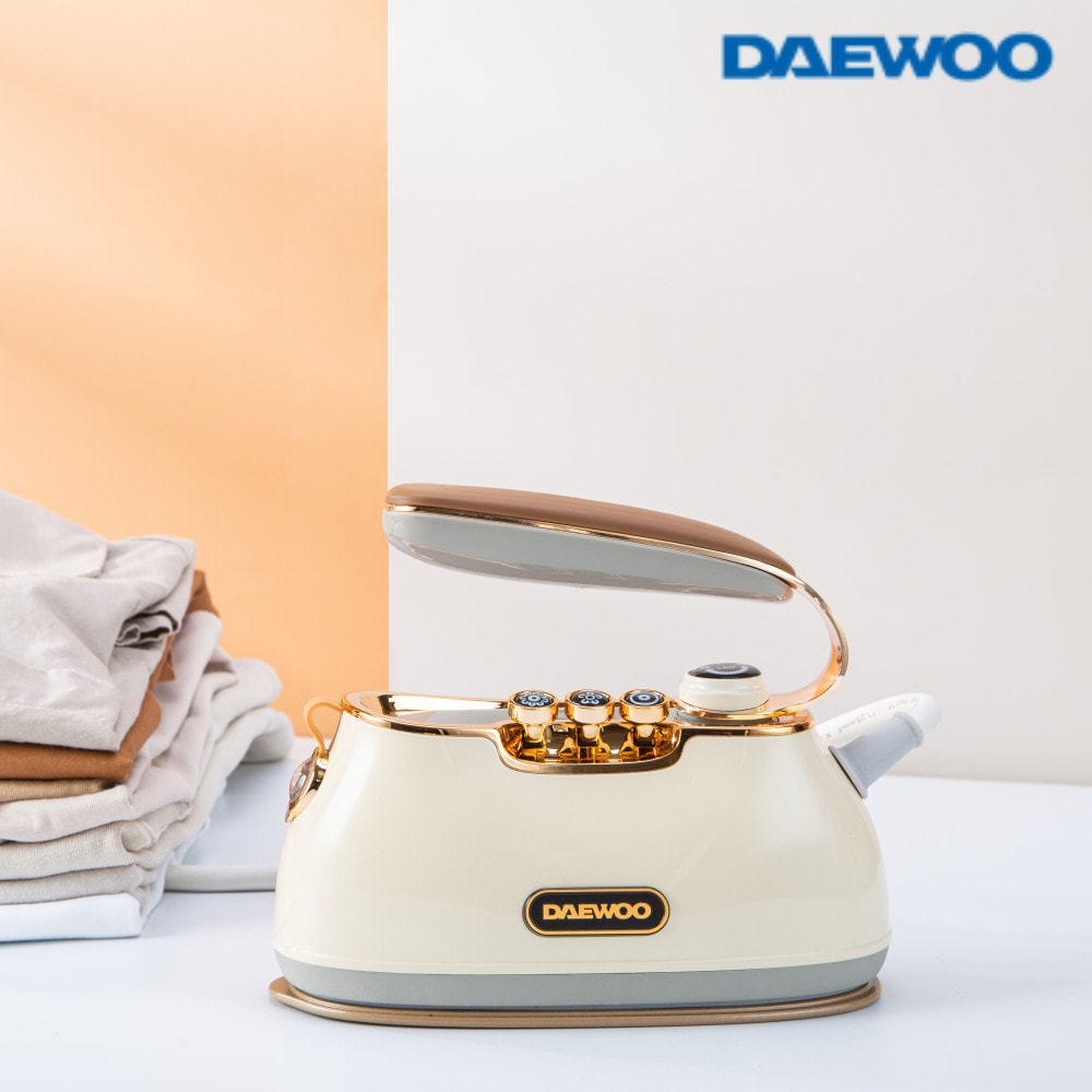 【DAEWOO】2in1 平/掛燙蒸氣熨斗/掛燙機-牛奶白(DW-ST001)