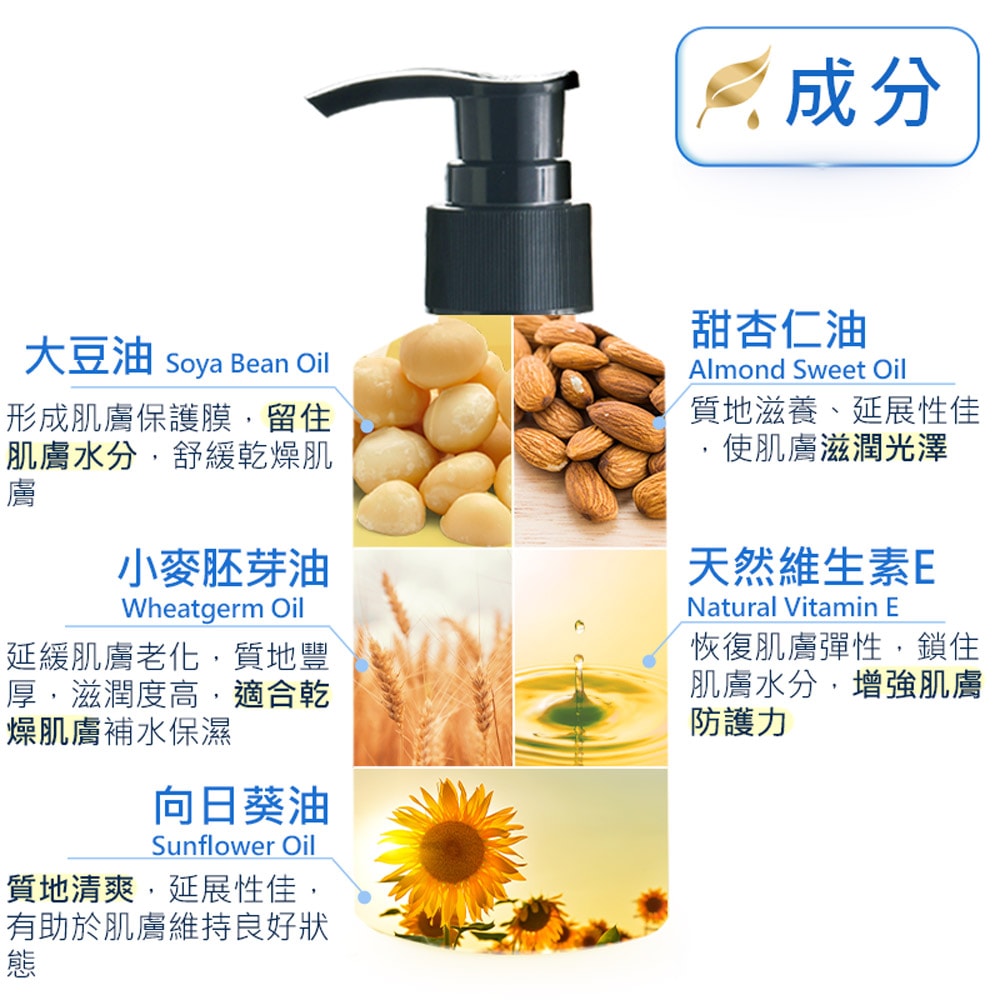 【ANDZEN】安得仁 天然草本按摩油/按摩精油160ml-優質無香味(可自行添加精油調配)