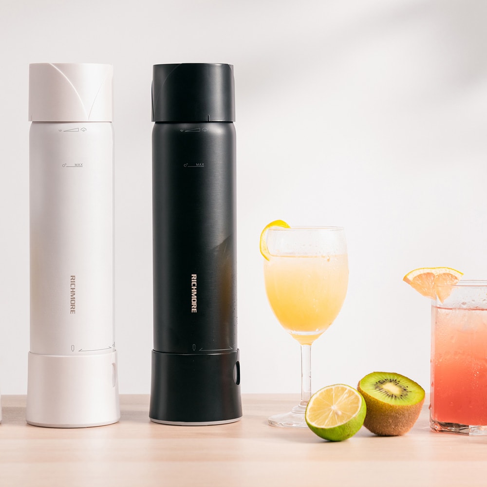 【RICHMORE】RichSoda氣泡水隨手瓶-不鏽鋼款(氣泡水瓶)-黑色