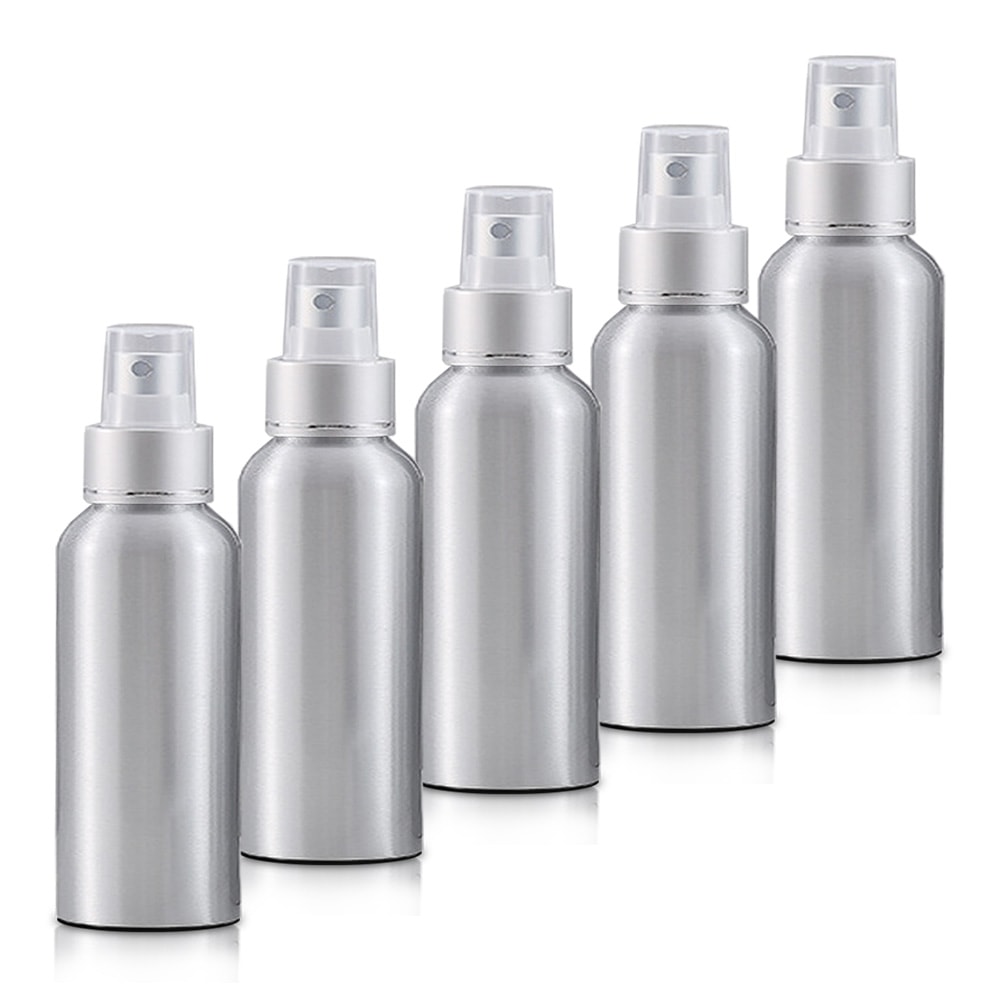 【ANDZEN】安得仁 100ml 5入/組 電化鋁 鋁製噴瓶 鋁製噴霧瓶 鋁瓶 噴霧瓶 噴瓶 鋁瓶 鋁噴 精油瓶 分裝瓶 量杯 分裝罐