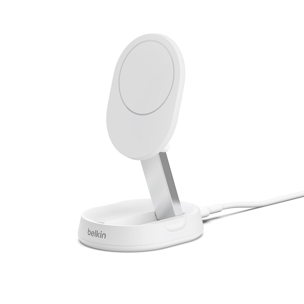 【BELKIN】BoostCharge Pro Qi2 15W 折疊式磁性無線充電座 黑/白 2款任選(WIA008)