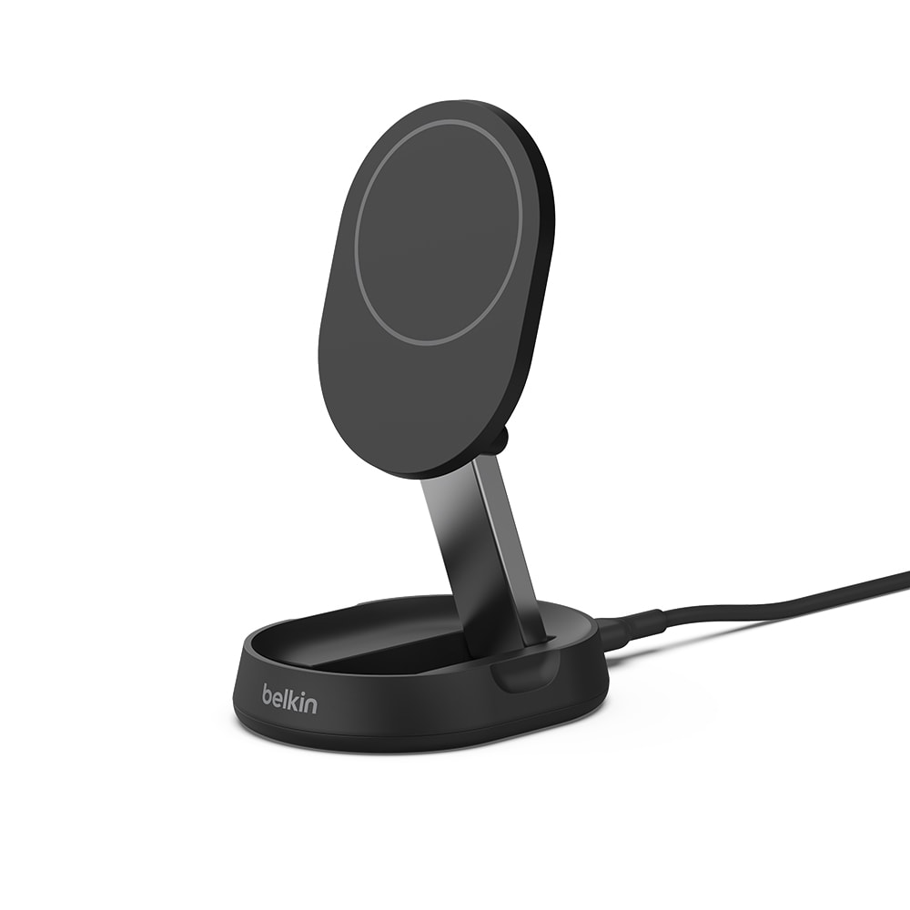 【BELKIN】BoostCharge Pro Qi2 15W 折疊式磁性無線充電座 黑/白 2款任選(WIA008)