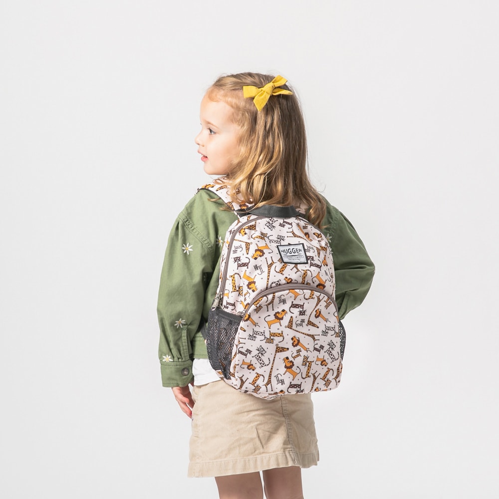 【HUGGER】幼童背包 馬達加斯加 (B5尺寸/幼兒園/輕量童趣/小孩兒防潑水減壓/肩帶包包/可裝三色碗/B5書本)