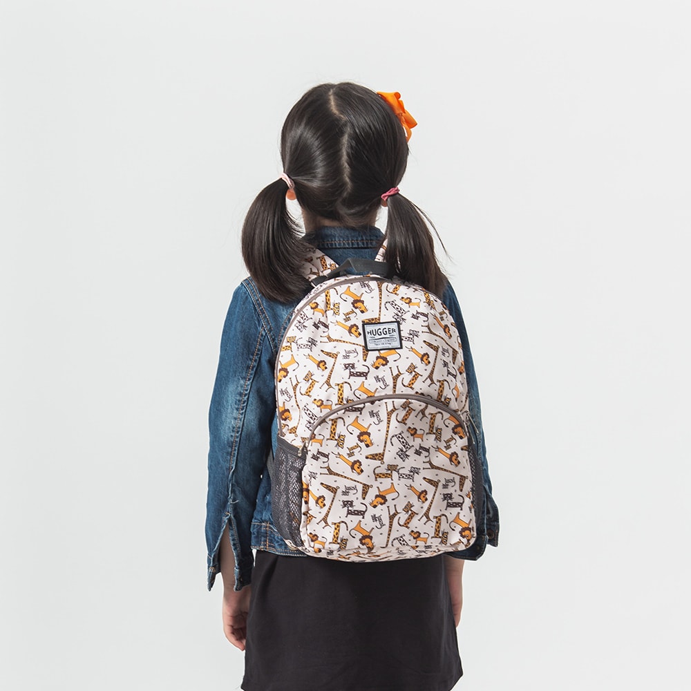 【HUGGER】兒童背包 馬達加斯加 (A4尺寸/幼兒園/小學書包/小孩輕量/休閒童趣/防潑水/減壓肩帶/才藝/上學/後背)