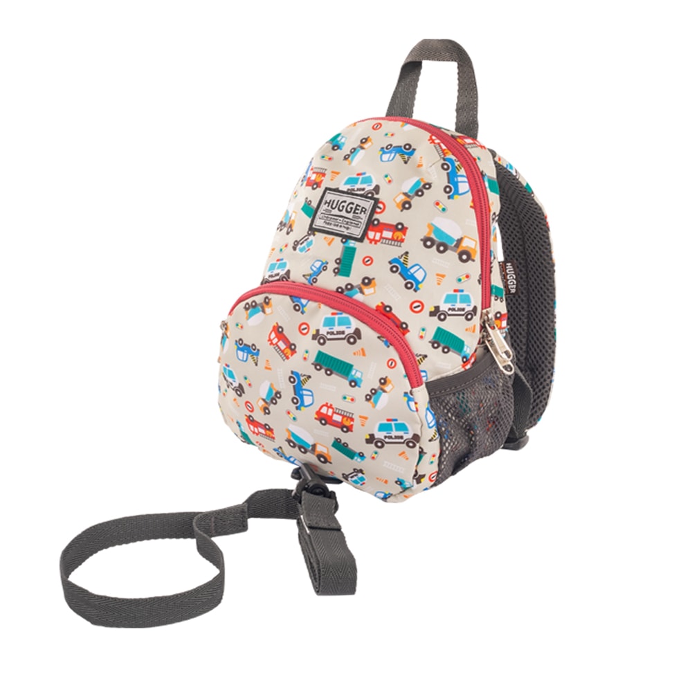 【HUGGER】防走失背包 小汽車 (附可拆式牽繩/學步期/嬰童/輕量/休閒童趣/防潑水/減壓肩帶/防走失/外出/後背)