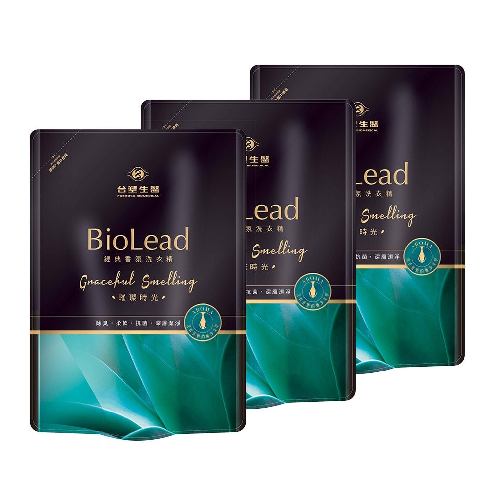 【Dr’s Formula 臺塑生醫】BioLead經典香氛洗衣精補充包 璀璨時光1.8kg(3包入)