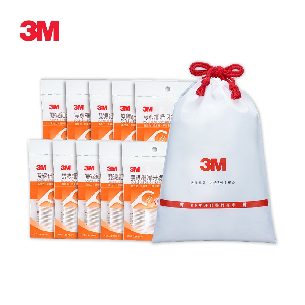【3M】雙線細滑牙線棒散裝超值分享包(420支入)x2組-共840支