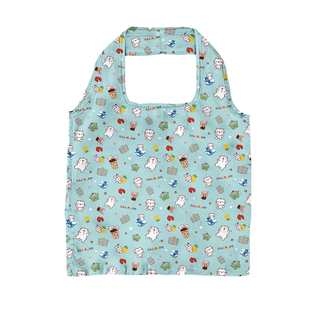 【HUGGER】摺疊購物袋 麻吉貓 (環保購物袋輕巧大容量寬肩帶可折疊收納)