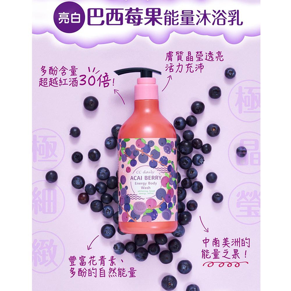 【台塑生醫】CC daily果香沐浴乳580g*任選4入