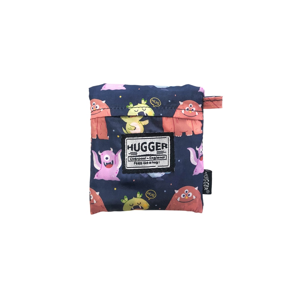 【HUGGER】摺疊購物袋 怪獸 (環保購物袋輕巧大容量寬肩帶可折疊收納)