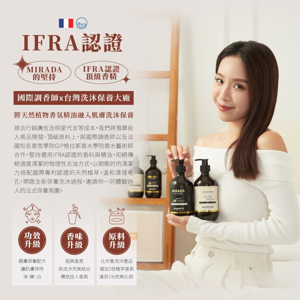 【MIRADA】MIRADA 曠野星空 Cedar No.33 檀香小荳蔻皮革香氛保濕沐浴露 500ml