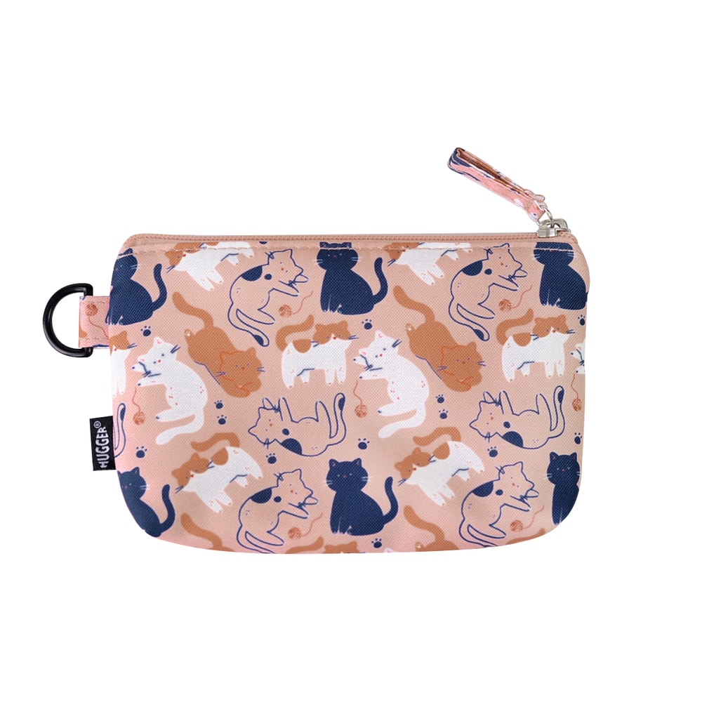 【HUGGER】萬用小物袋S 可愛小貓(化妝旅行盥洗收納零錢證件文具筆袋)
