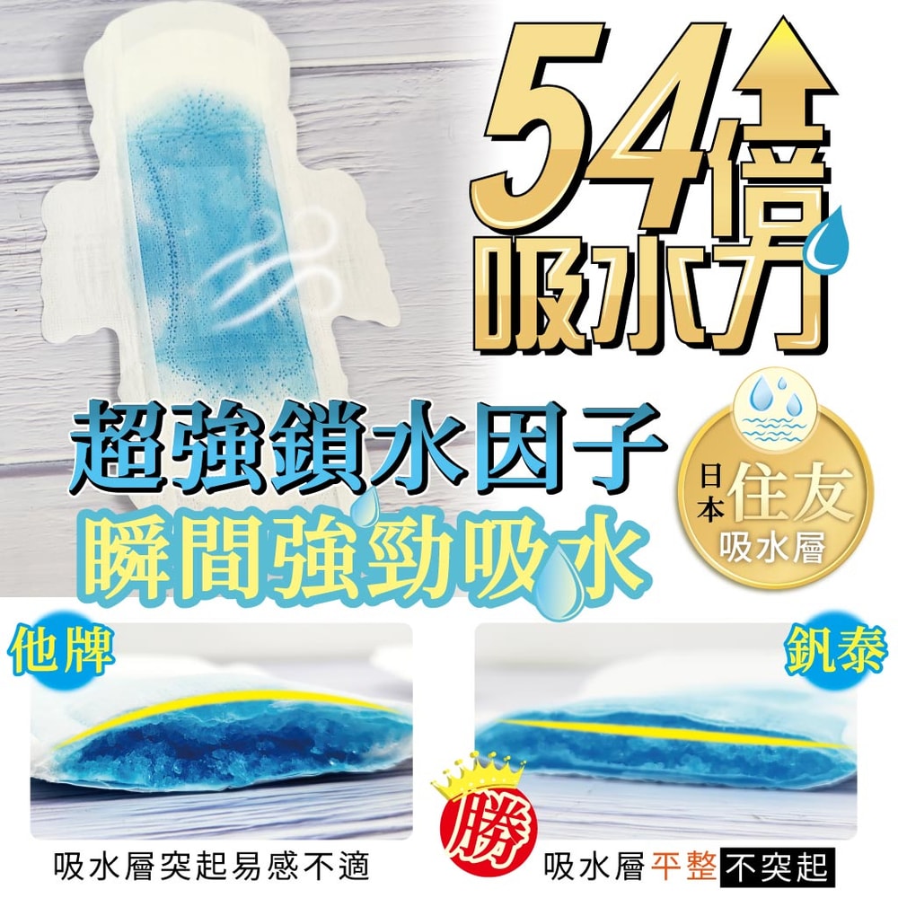 【釩泰】超薄抑菌涼感衛生棉*14包