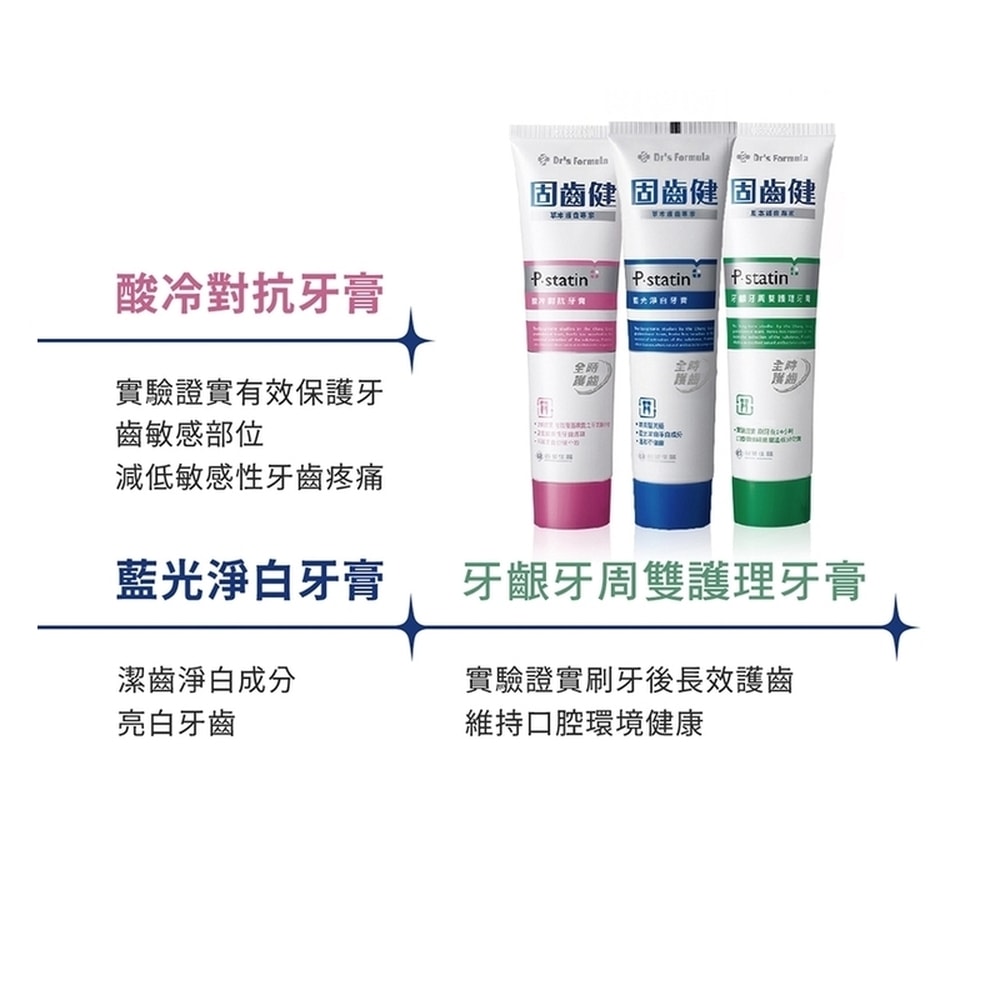 【Dr’s Formula 台塑生醫】固齒健-牙齦牙周雙護理牙膏120g(3條/組)