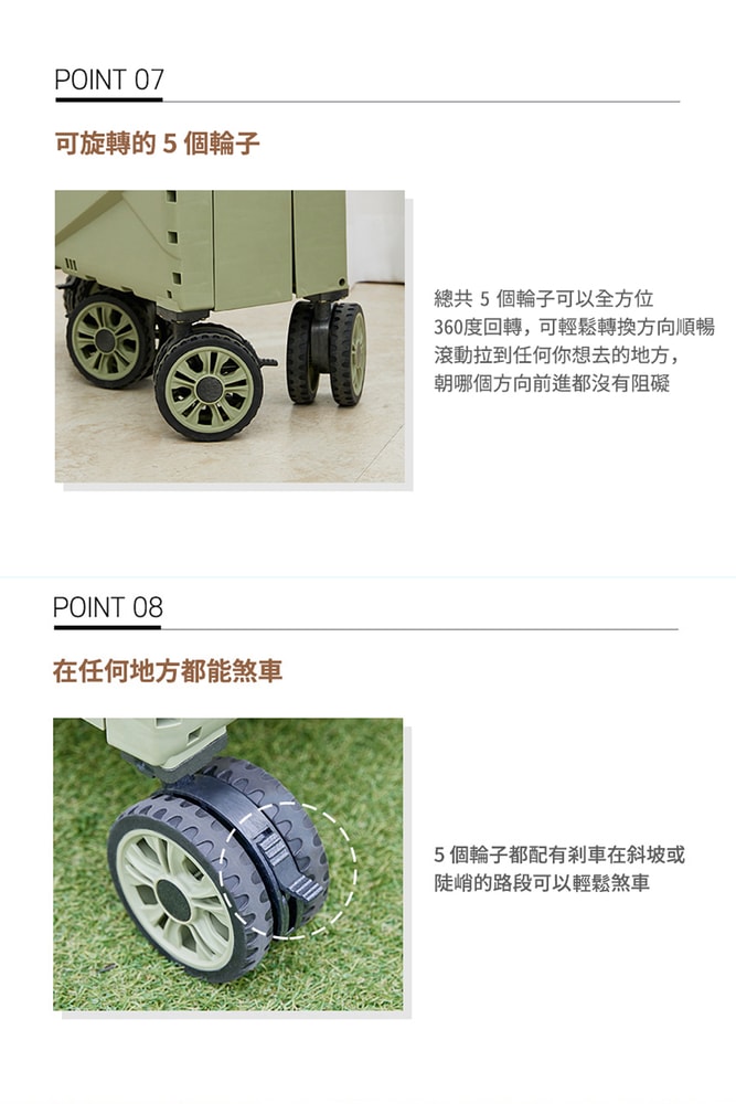 【CODE LIVING】韓國 可擴充式折疊收納手推車-黑色