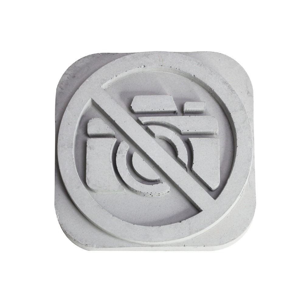 【GoStyle】「禁止拍照」清水模混泥土告示牌