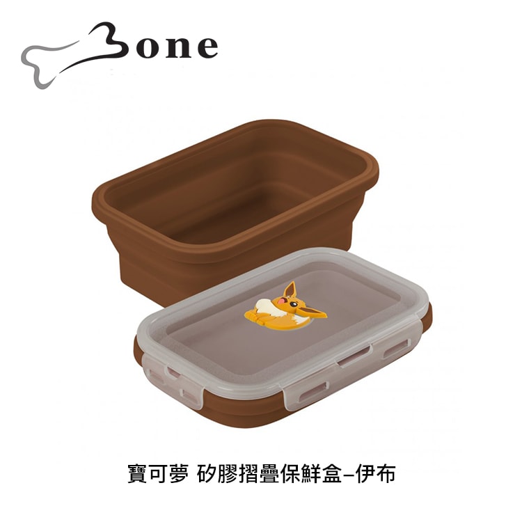 【BONE】寶可夢 矽膠摺疊保鮮盒1200ml