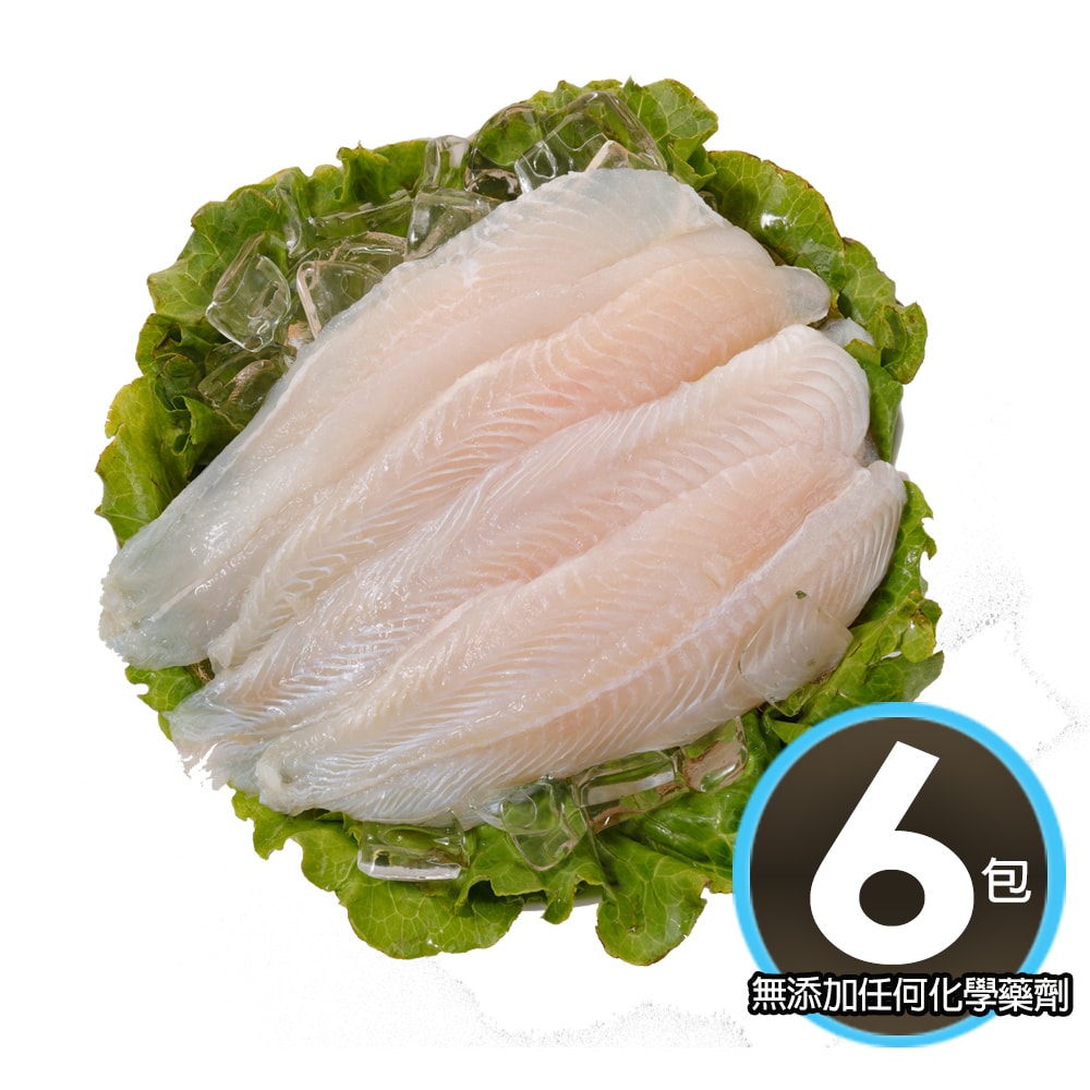 【華得水產】無膨發特大無刺巴沙魚片6片組(320g/片/無添加任何化學藥劑)