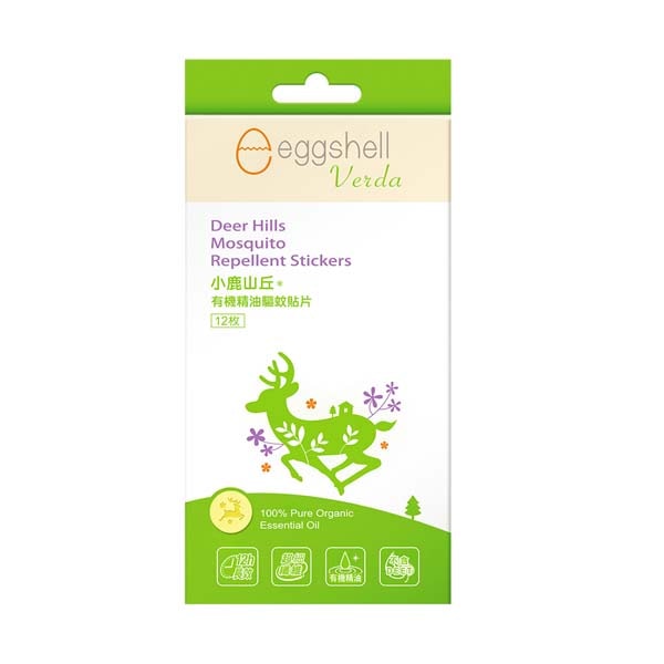 【eggshell 小鹿山丘】小鹿山丘有機精油驅蚊貼片12枚/盒*6