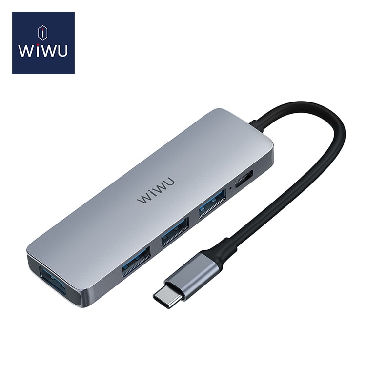 【WiWU】Alpha系列USB-C Hub五合一多功能集線器