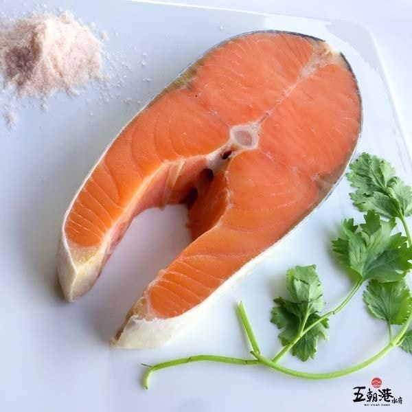 【五朝港水產】野生超厚切頂級鮭魚(單片400克±10%)超厚切-5片包裝 送 (單片320克±10%) x 頂級鮭魚-5片包裝