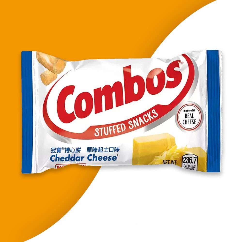 【Combos 冠寶】捲心餅 原味起士(48.2g*18入 零食/點心)(美式賣場)