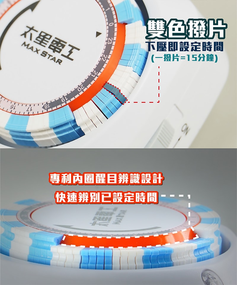 【太星電工】省電家族雙插座機械式定時器/+3P OTM306B(2入)