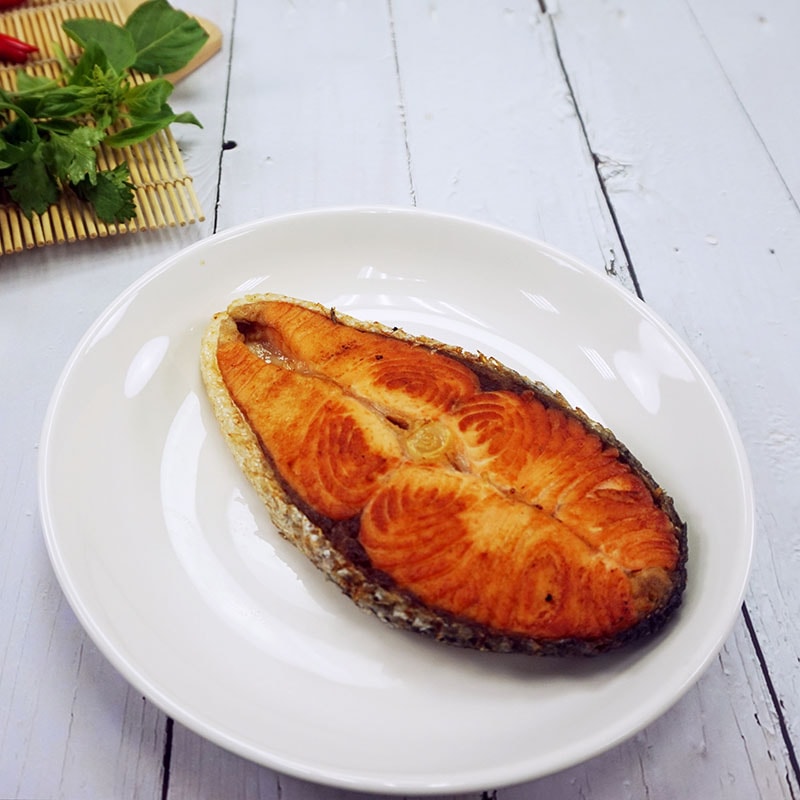 【五朝港水產】野生超厚切頂級鮭魚(單片400克±10%)超厚切-5片包裝 送 (單片320克±10%) x 頂級鮭魚-5片包裝