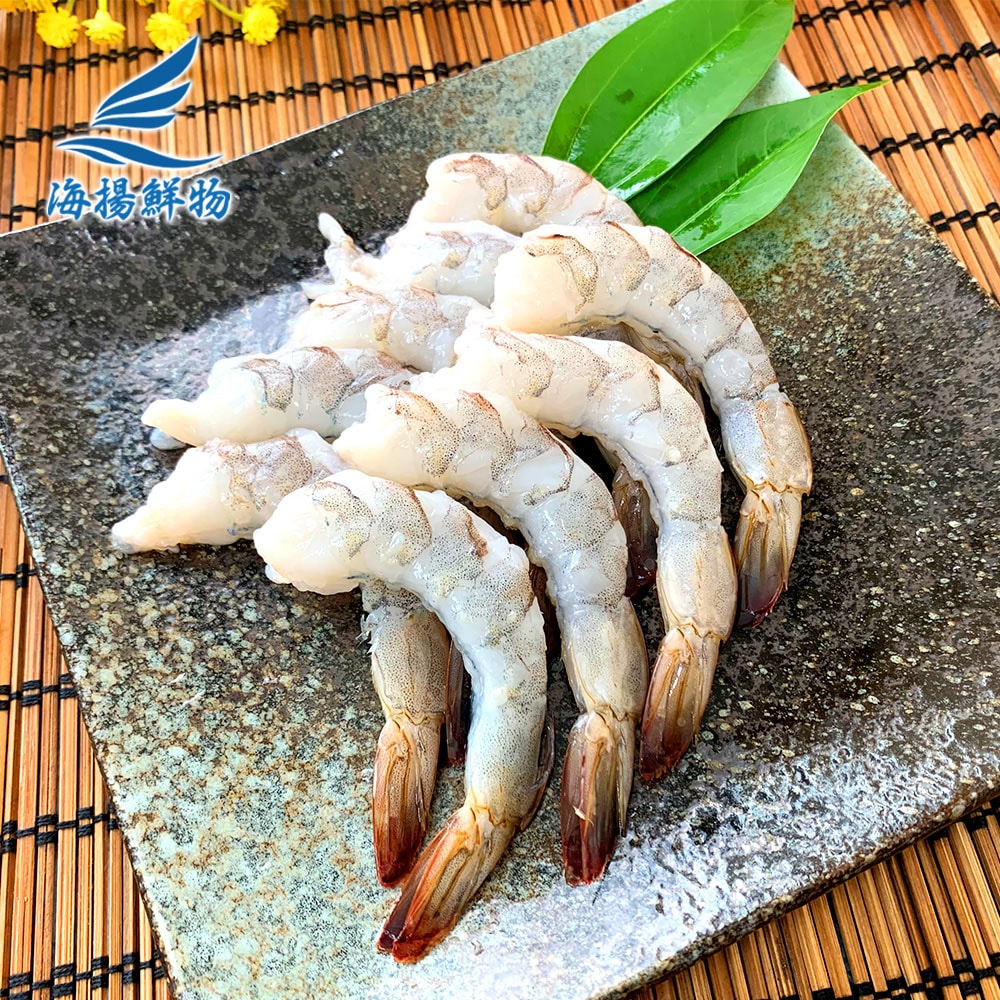 【海揚鮮物】(免運)鳳尾蝦 (100g/包)-5入小資組 無膨發 開背白蝦 新鮮剝殼 保留蝦尾 鎖住新鮮 急速冷凍 白蝦仁
