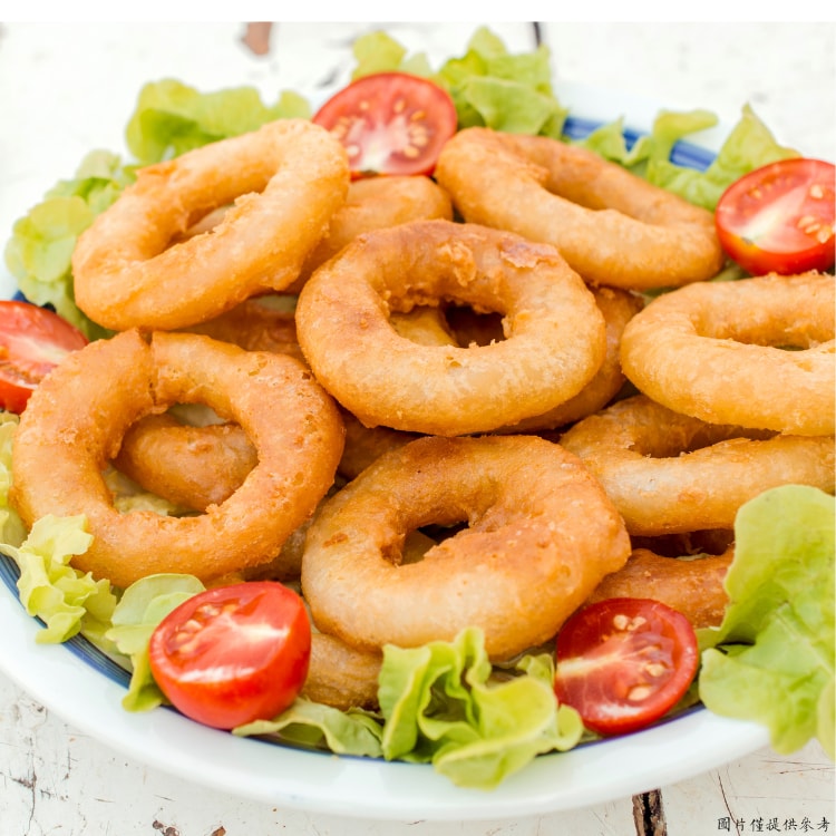 【五朝港水產】鮮脆魷魚圈3包組,(500克±10%/包)