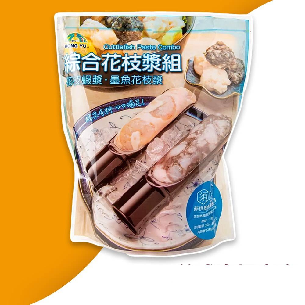 【宏裕行】冷凍綜合花枝漿(180gx6入)