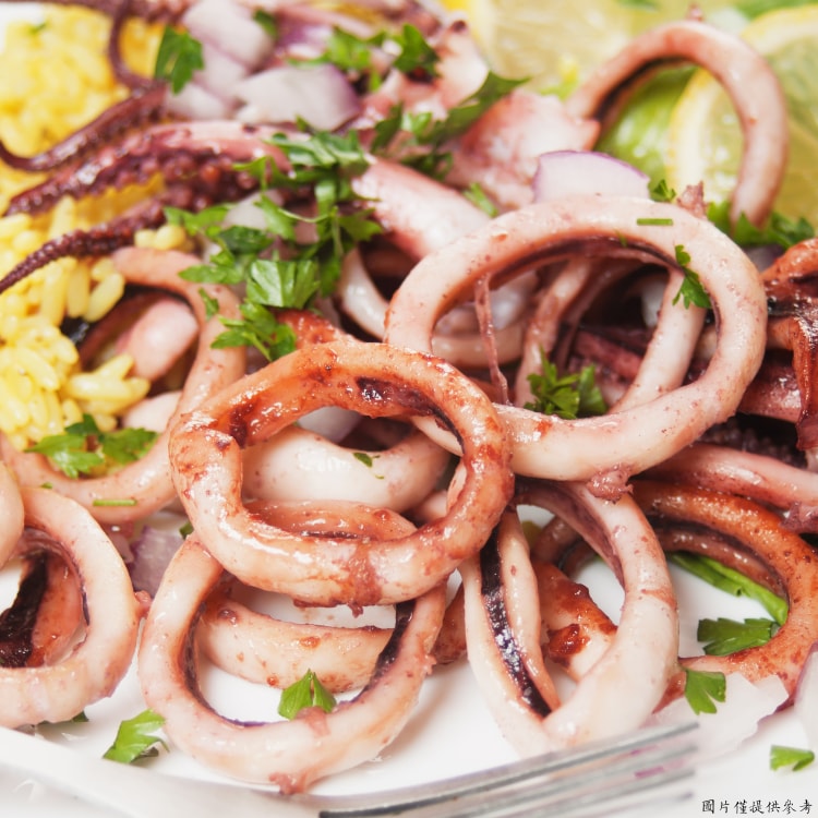 【五朝港水產】鮮脆魷魚圈3包組,(500克±10%/包)