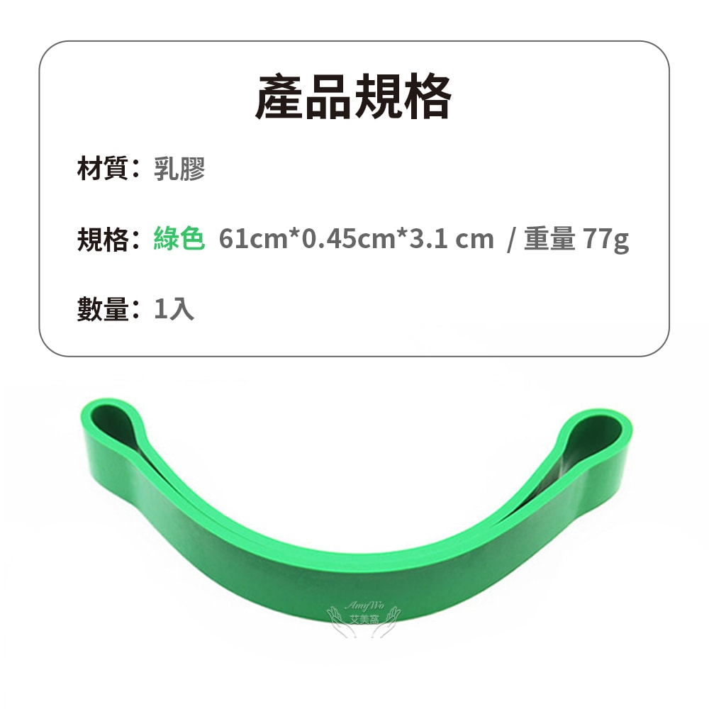 【Amywo 艾美窩】31mm瑜伽健身高強度拉力帶IH-00112 加厚彈力繩 加厚橡膠訓練彈力帶 防滑天然乳膠