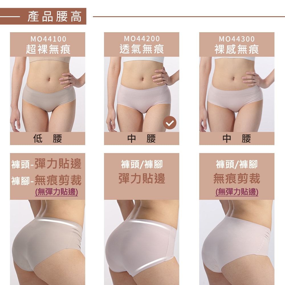 【MORINO 摩力諾】(5件組)石墨烯長效抑菌中腰透氣無痕內褲 MO44200