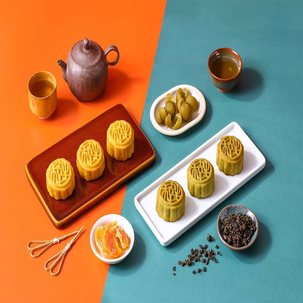 【和生御品】中秋限定-雙茶桃山月餅禮盒(6入)