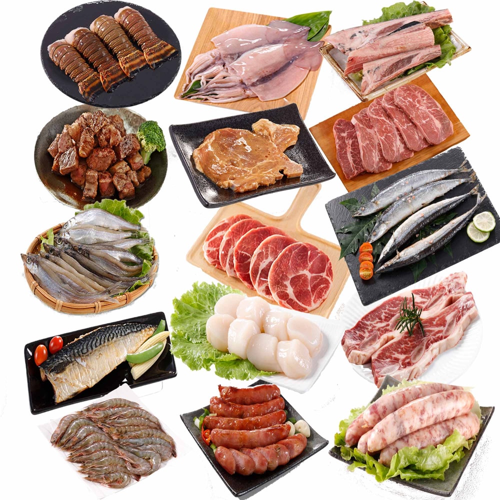 【華得水產】中秋烤肉22件組( 9-12人份)*加碼送鮪魚肚250g