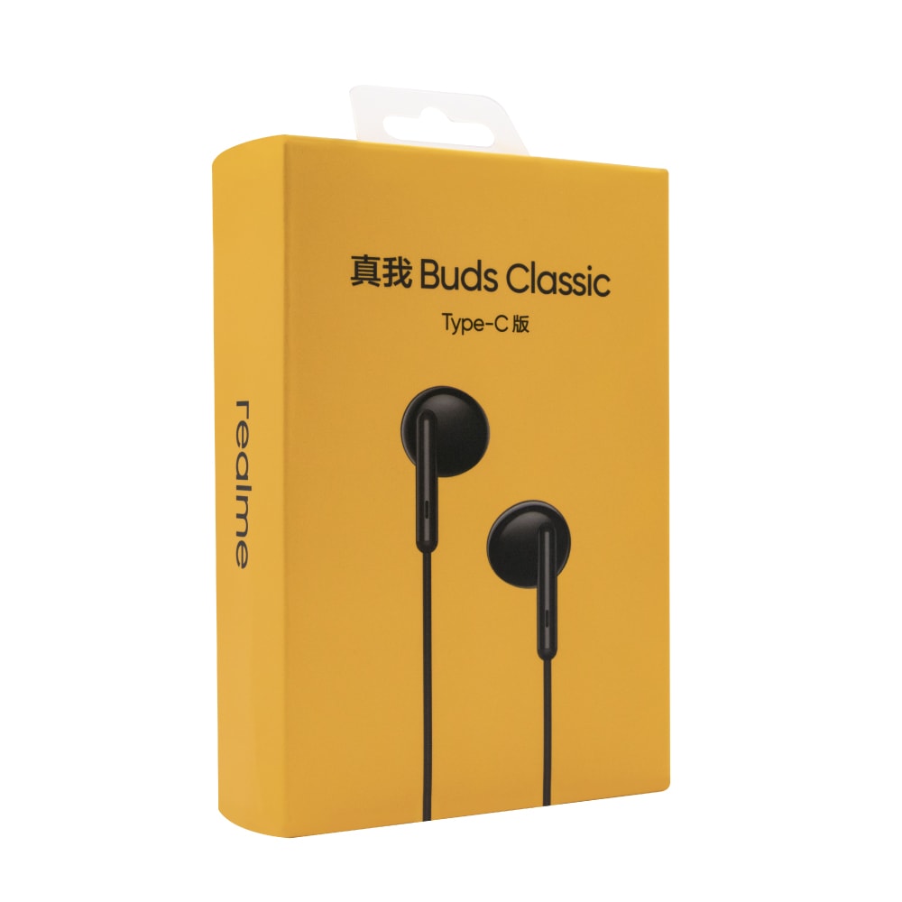 【realme】原廠 RMA2005 真我Buds Classic 半入耳式 Type C線控耳機 - 白色 (盒裝)